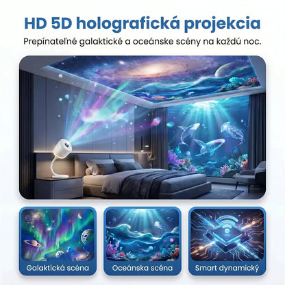 ⏰ Posledný deň akcie! 🔥 – 𝑺𝑪𝑵𝑫𝑹® Nočný projektor – Inteligentný holografický projektor hviezd 💎