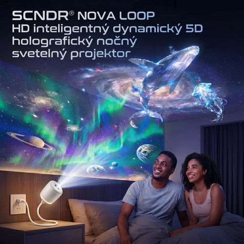 ⏰ Posledný deň akcie! 🔥 – 𝑺𝑪𝑵𝑫𝑹® Nočný projektor – Inteligentný holografický projektor hviezd 🌙